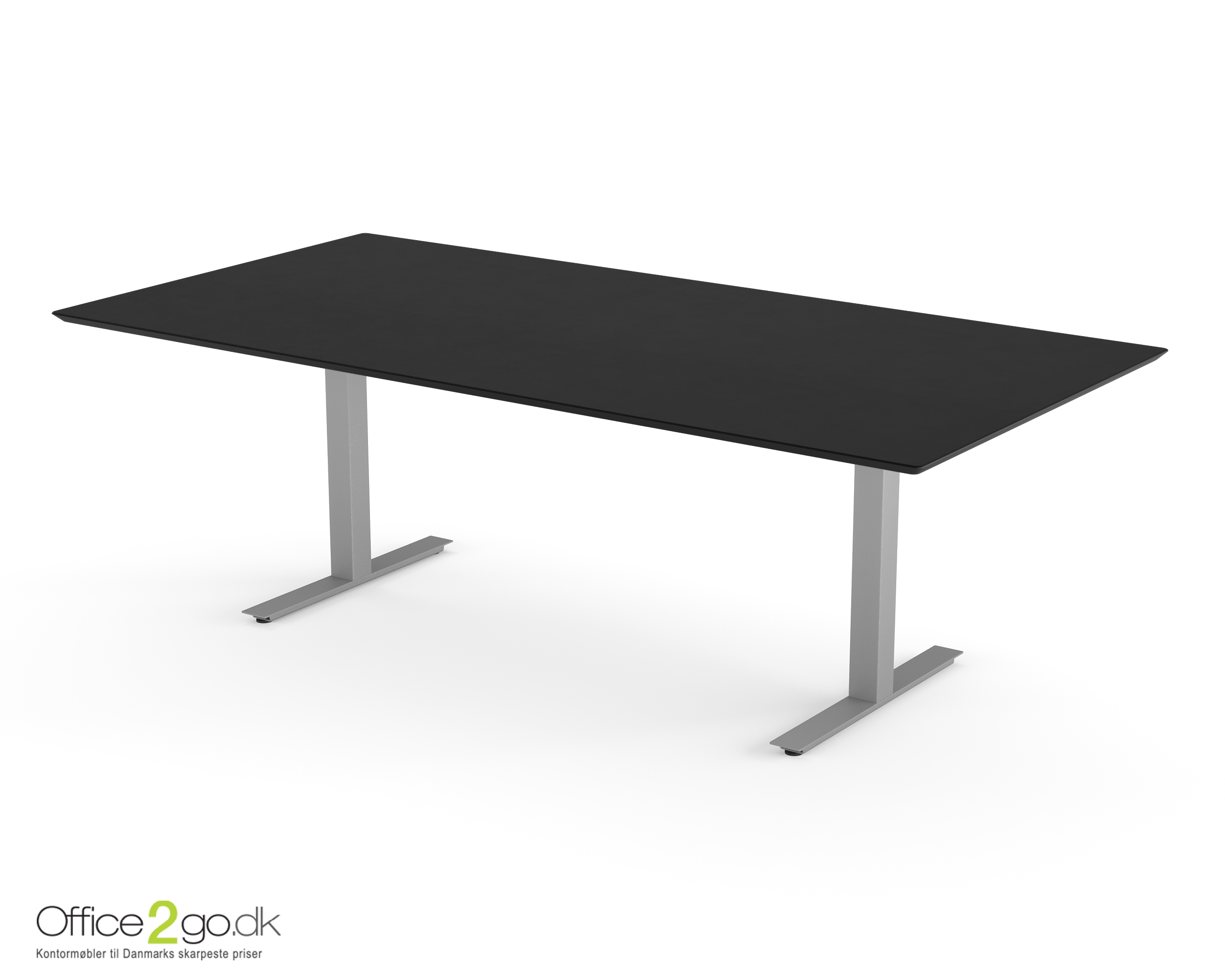 Square mødebord (rektangulær bordplade) - 220 cm - Gråt