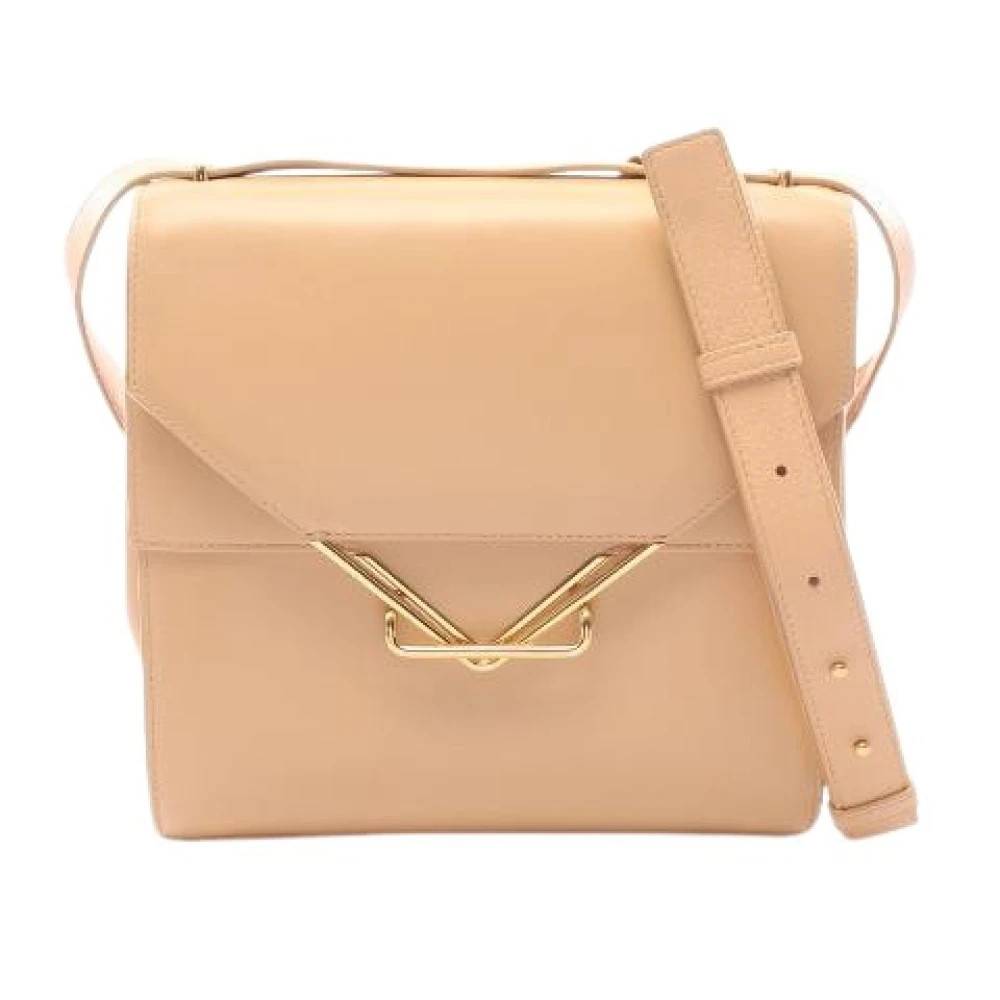 Bottega Veneta Vintage Pre-owned Laeder skuldertasker - Vintage - Dame - Beige - ONE SIZE - Uld