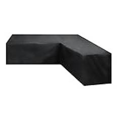 CENPEK Uteplats V-format sofföverdrag vattentätt, utomhus sektionsmöbler överdrag utomhus sofföverdrag L-format trädgårdssoffa skydd - 215 x 215 x 87 cm