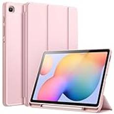 JETech Fodral för Samsung Galaxy Tab S6 Lite 10,4-Tum 2024/2022/2020 med S Pen Hållare, Smal Tablett Case med Mjuk TPU Baksida, Automatisk Väckning/Sömn (Pink Gold)