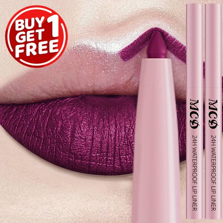 2pcs Lip Liner Pen, Lipstick Pen, Not Sticky, Waterproof, Lasting , High, Lipstick, Lipstick Stick, Lip Glaze, Lip Gloss, Lip Balm