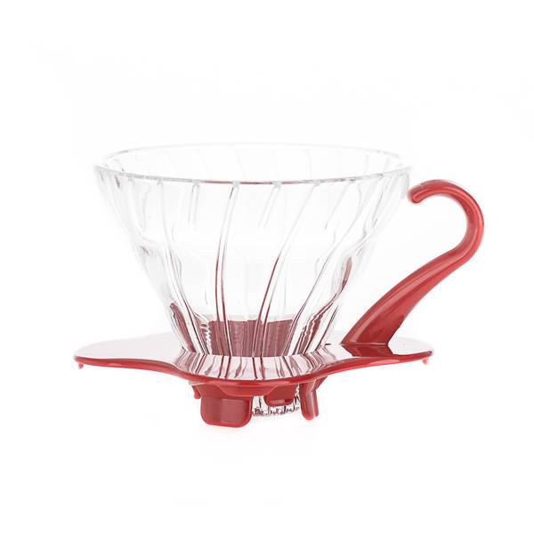 Hario V60 filterholder i glas m/rød hank 1 kops VDG-01R