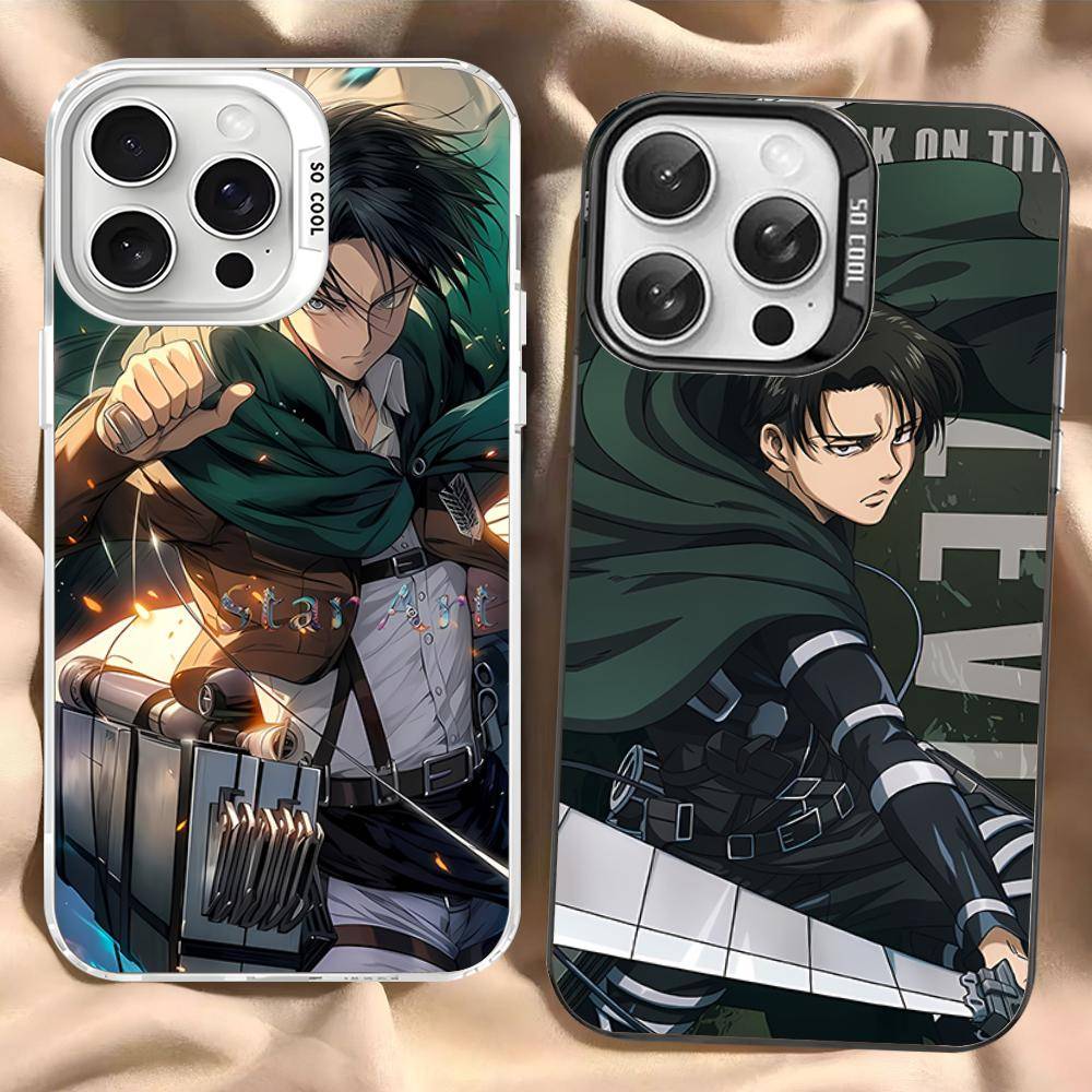 Anime Attack On Titan Levi Ackerman Fodral för iPhone 16 15 14 13 12 11 Pro Max X XR XSMAX Matt Stötsäkert Baksideskydd