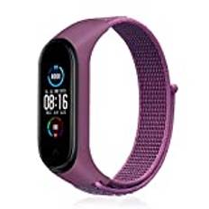 Nylonrem kompatibel med Xiaomi Mi Band 6 Armband Klockband Pulsera Correa Strap Miband Armband Armband Sport Loop Mi Band 7 6 5 4 3 (Color : 21 Dragon Fruit, Size : For Mi band 3 4 5 6)