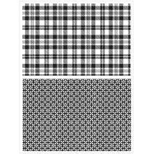 Tim Holtz Cling Stamps 7X8.5 - Plaid & Nordic CMS243