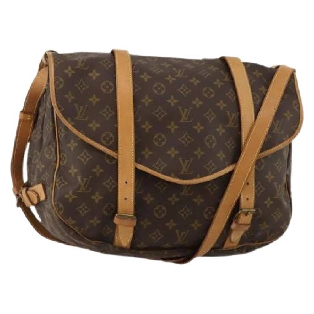 Louis Vuitton Vintage Pre-owned Saumur 43 Skuldertaske - Vintage - Dame - Brun - ONE SIZE - Uld