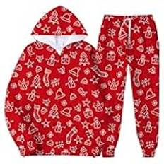 Pyjamas herr lång varm vinter – jumpsuit herr mysig – onesie herr jul jul pyjamas i ett stycke elegant långärmad pyjamasbyxor flanell joggingdräkt fritidsoverall, Mörkblå #1, M