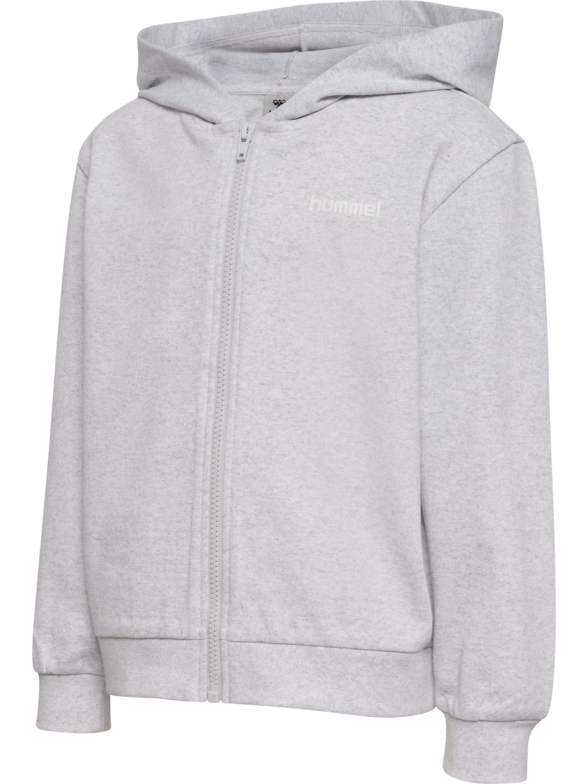 Hummel - Jr Frame Sweat Zip Hoodie | Grey | Hoodie | Børn | Str. 116 - Hurtig levering 1-2 hverdage