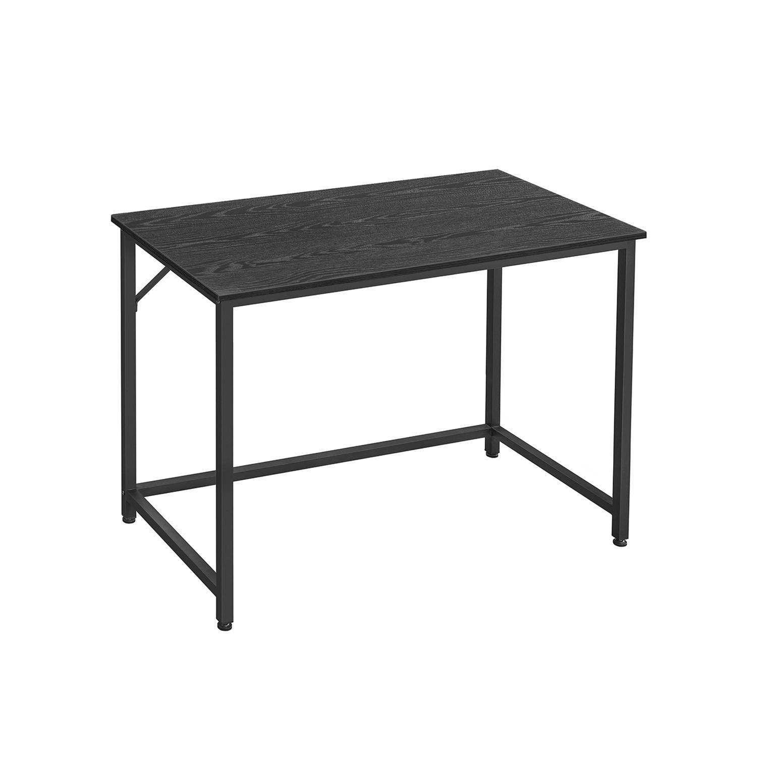 Skrivebord lille computertabel, 50 × 100 × 75 cm, sort industrielt design