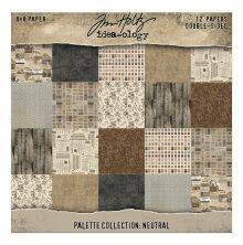 Tim Holtz Idea-ology Double- Sided Cardstock 8X8 - Neutral