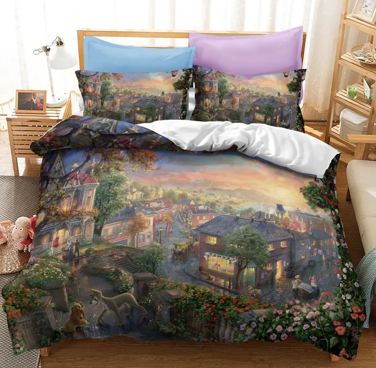 Påslakan La Belle och Lufsen Kärlek, 70 x 133 cm