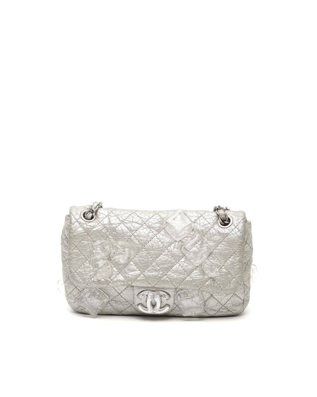 Chanel Ice Cube On The Rocks Medium Flap Bag - Silver - One Size