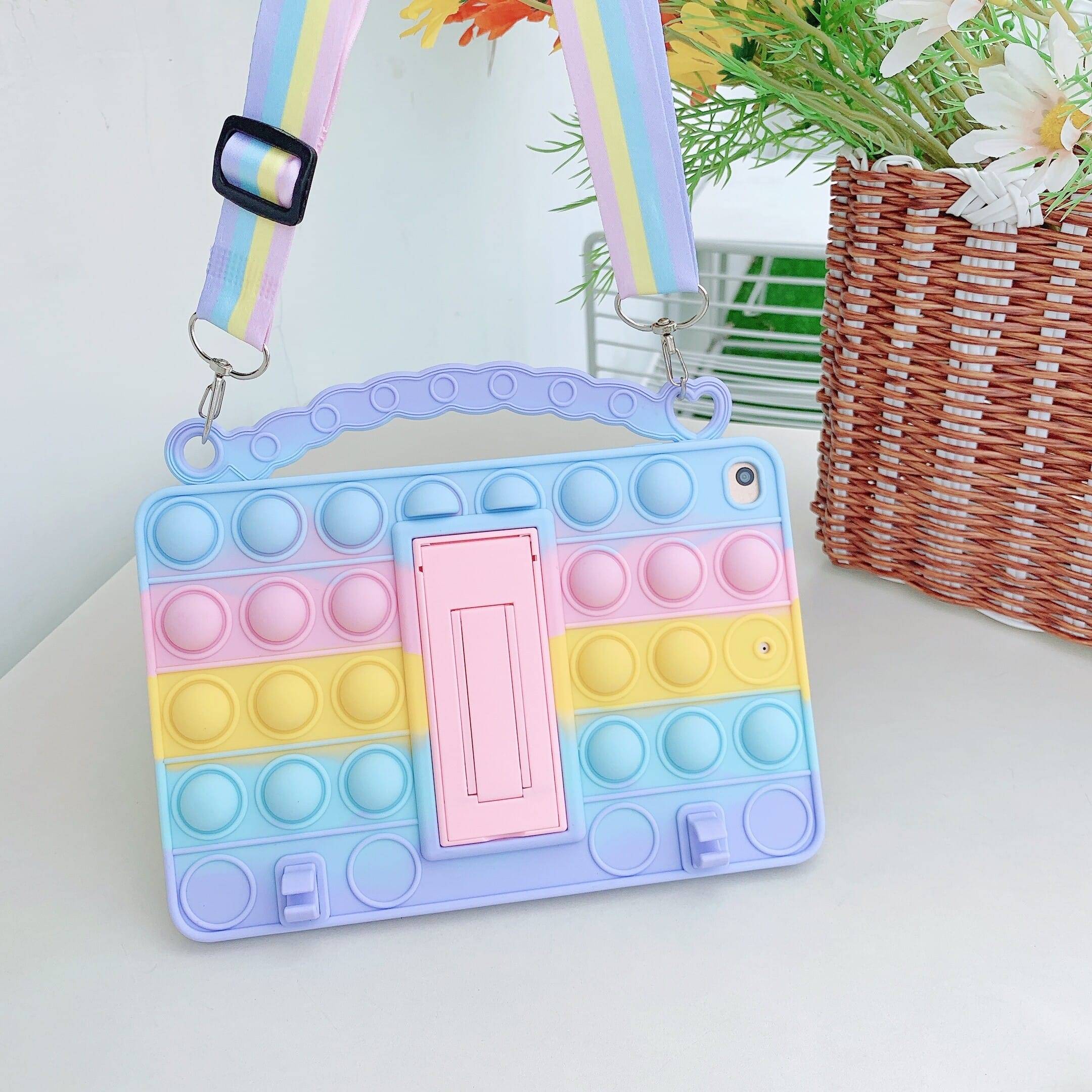 Trolsk Børnecover med Håndtag og Rem - Bubble Pop (iPad Air 5/Air 4).