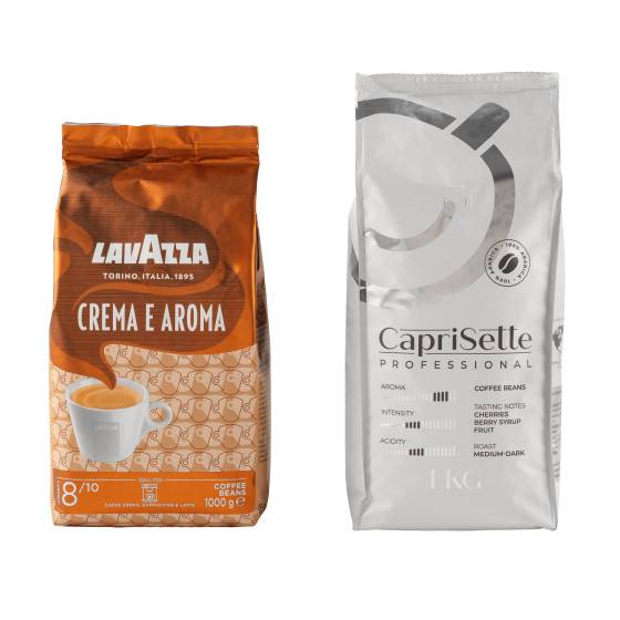 Coffee beans set Lavazza Crema e Aroma + Caprisette Professional, 2 kg