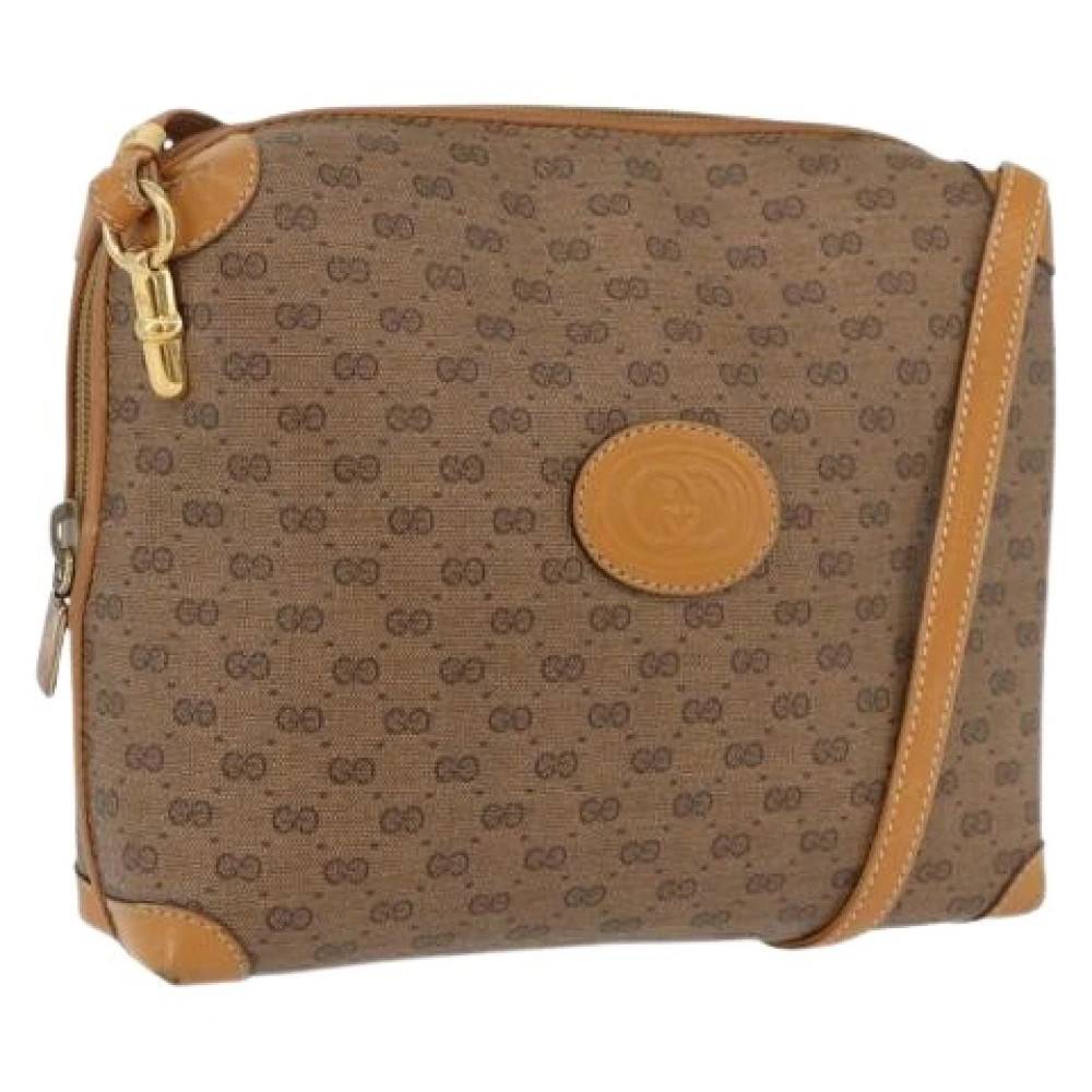 Gucci Vintage Pre-owned Vintage Micro Small GG Canvas Skuldertaske - Vintage - Dame - Beige - ONE SIZE - Uld