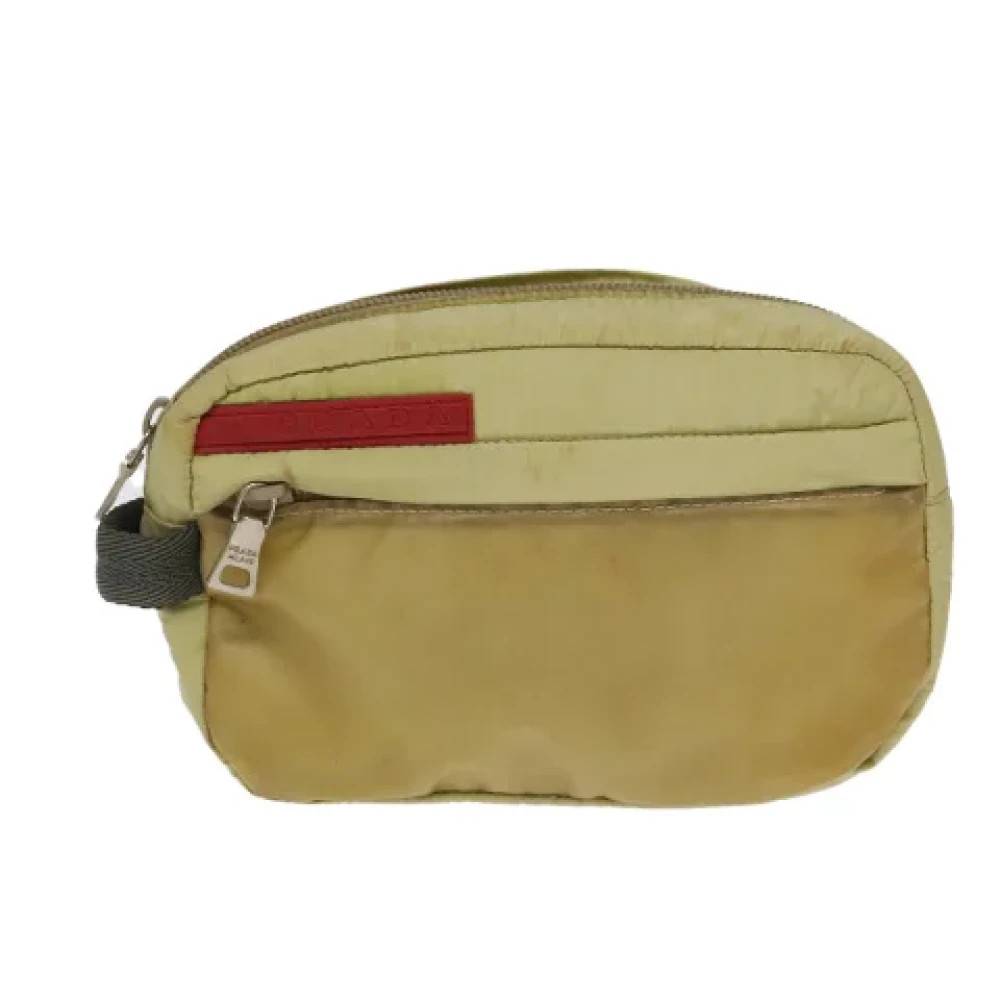 Prada Vintage Pre-owned nylon pouches - Vintage - Dame - Beige - ONE SIZE - Nylon