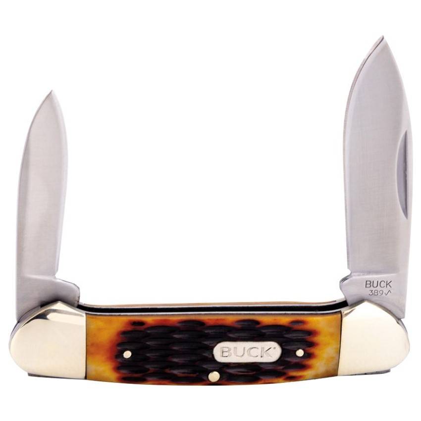 Buck Canoe Brown Jigged Bone