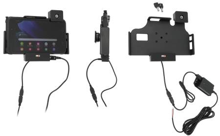 Brodit Hållare med nyckel-lås, Samsung Galaxy Tab Active 2 SM-T390/SM-T395/3 SM-T570/SM-T575/5 SM-X300/SM-X306B