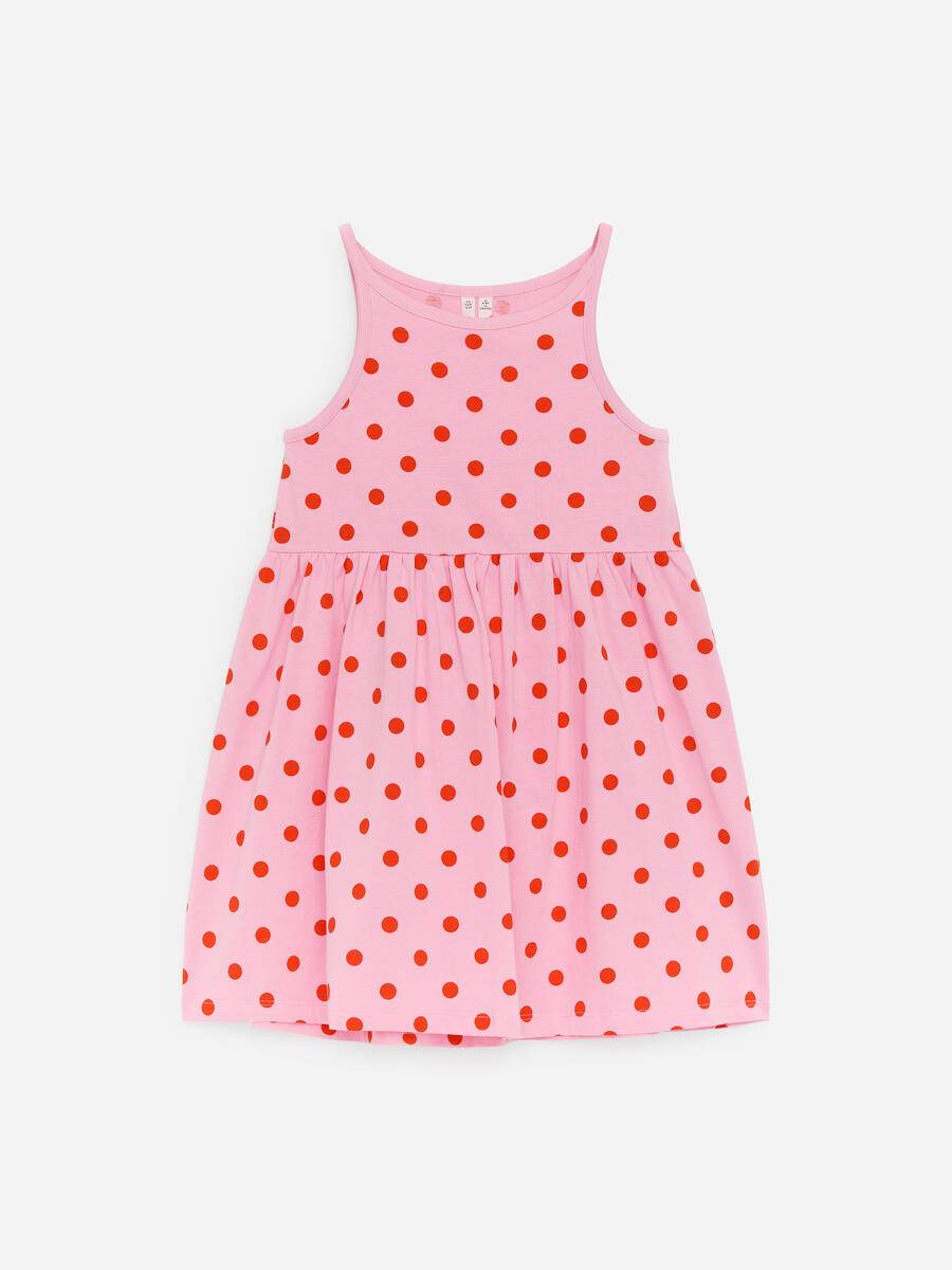 ARKET Jersey Strap Dress -Pink, 110/116