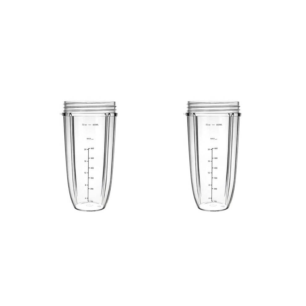 2X Replacement Parts Cups,Compatible with NutriBullet Blender 600W and 900W (1 32oz Cup)