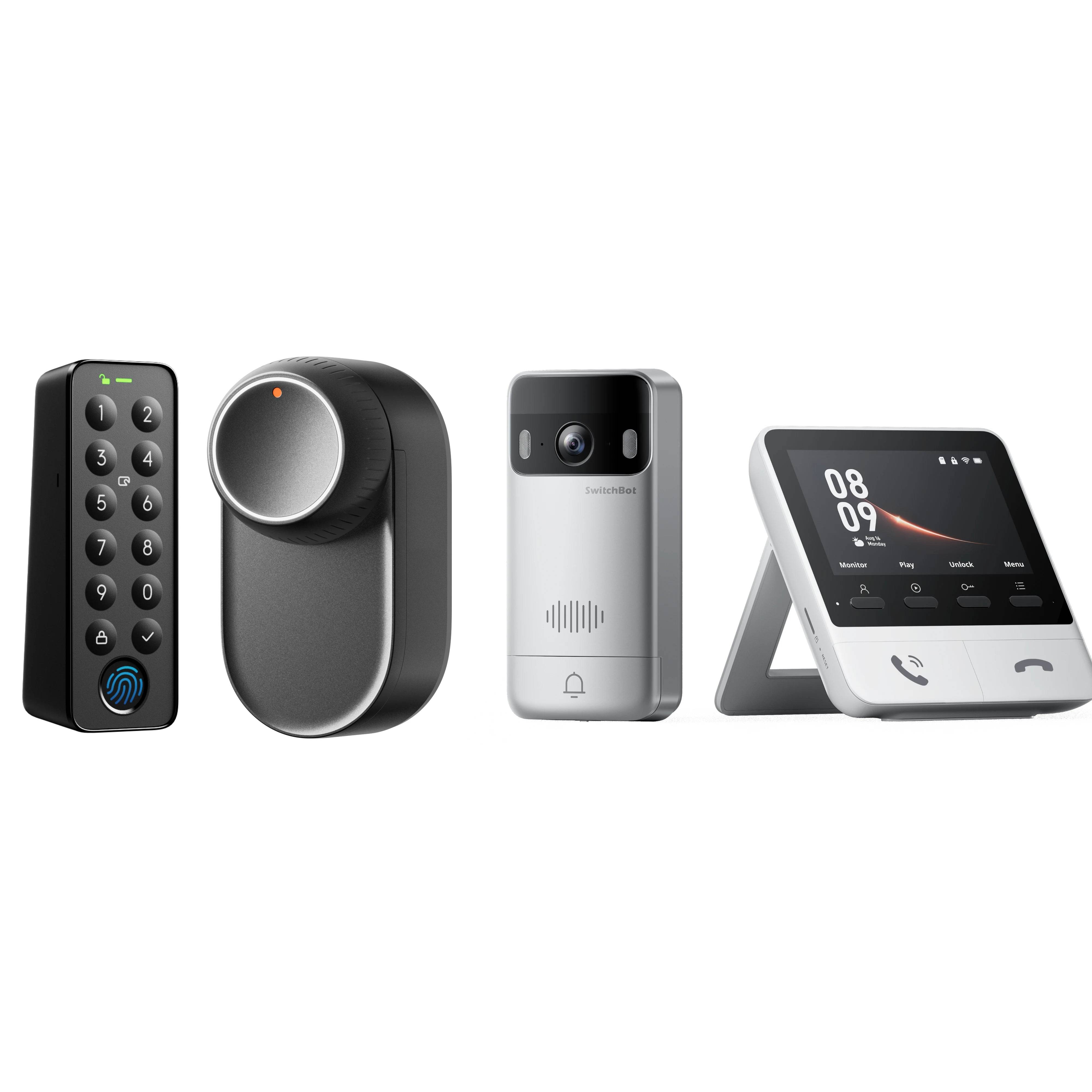 SwitchBot Lock Ultra Touch Doorbell Combo - Lock Ultra + Video Doorbell + Keypad Touch / Black
