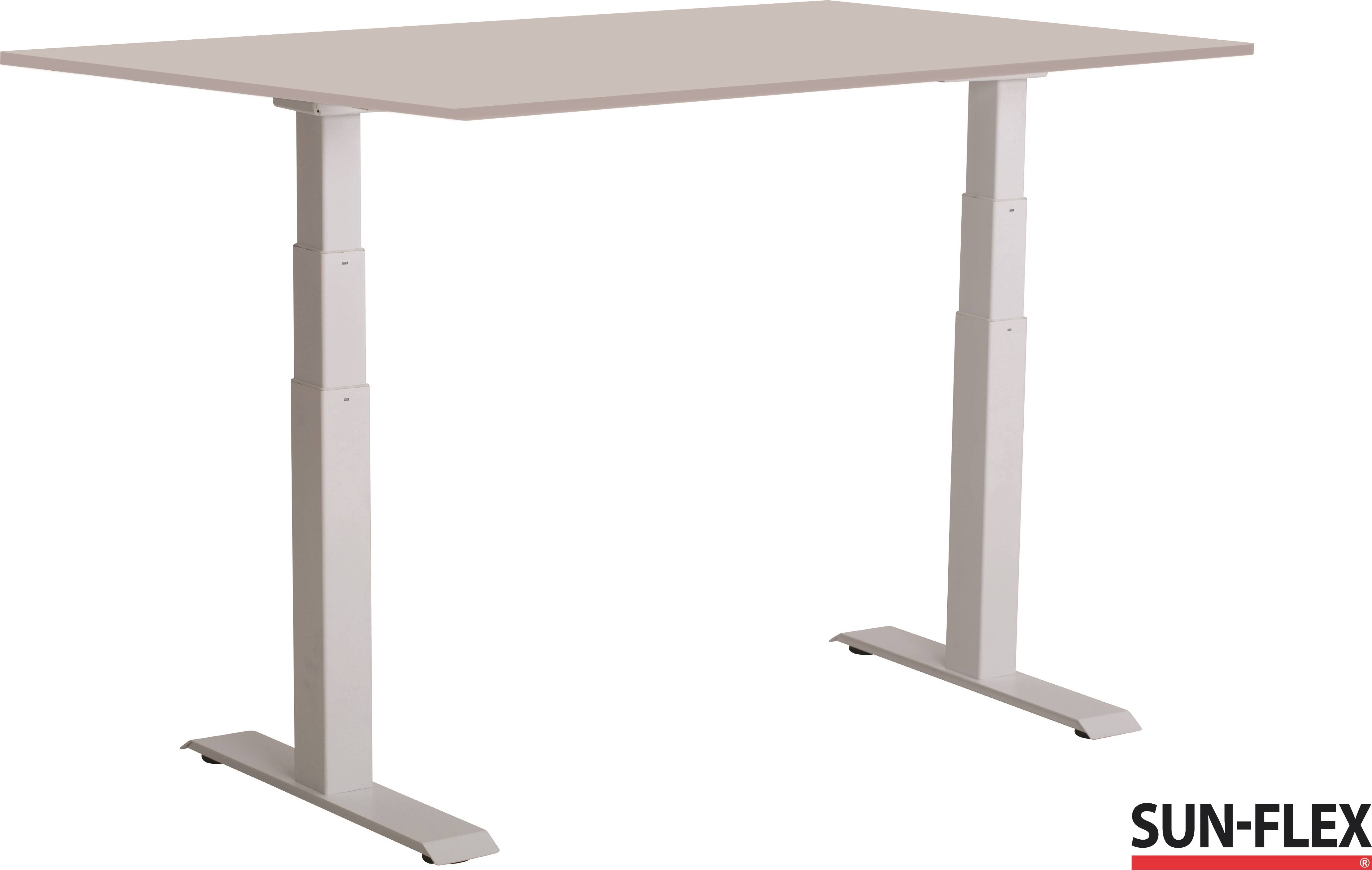 Sun-Flex III hæve-sænkebord, 120x80, Hvid/lysegrå