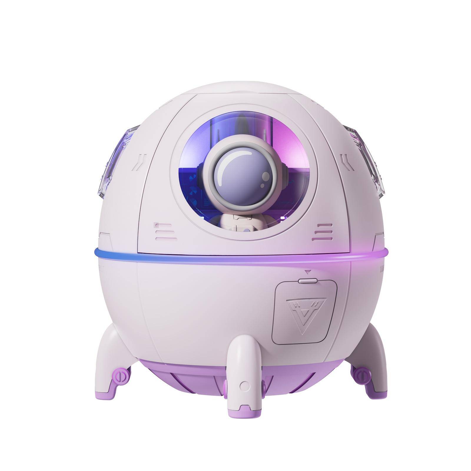 Lightweight Mini Air Humidifier with LED Light 220ml USB Cool Mist Space capsule Aroma Essential Oil h2o Diffuser Astronaut lavendel