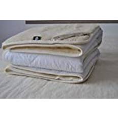 Merinoull sängkläder, naturlig sängkläder ull madrass topper fleece lakan naturlig produkt årstider**, vändbar ull underfilt hörnremmar (150 x 200 cm)