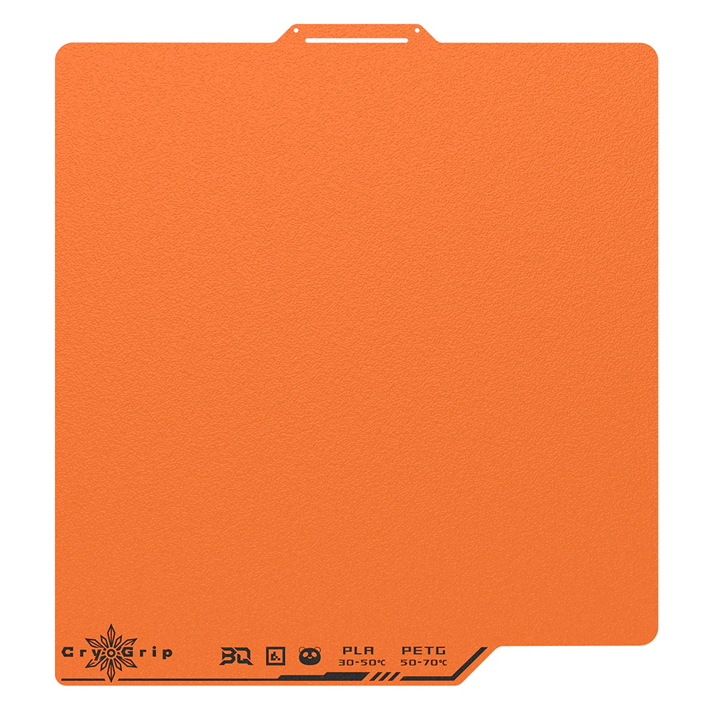 BIQU Panda BuildPlate CryoGrip Pro Frostbite for Bambu X2D//P1/P2/A1/ X1 - Orange