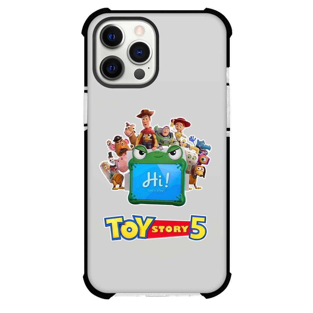 Toy Story 5 Phone Case For iPhone Samsung Galaxy Pixel OnePlus Vivo Xiaomi Asus Sony Motorola Nokia - Toy Story 5 Frog Tablet Saying Hi Crew Sticker.