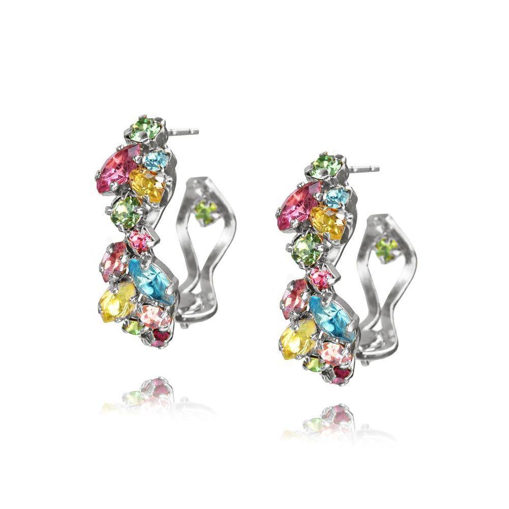 Caroline Svedbom Stella Örhängen / Rainbow Combo (Rhodium)