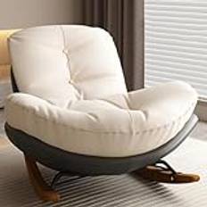 Rocking Chair, Indoor Rocking Chair with Padded Seat, Modern Stylish Garden Lounger, Reading Chair for Bedroom, Comfy Lounge Rocking Chair, for Living Room,02