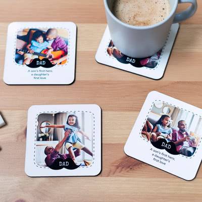 smartphoto Glasunderlägg med kork Kvadratiska