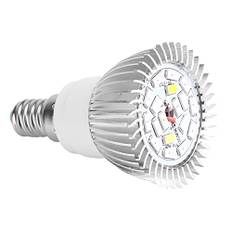 YUMILI LED Grow Light Full Spectrum,18 W 18 LED Plant Growth Lampa E14 Glödlampa för hydroponik Blomning Greenhouse Indoor Gardening Energy Effektiv 85–265 V