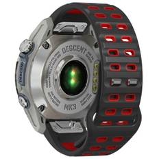 Garmin Fenix 8/E 47mm etc. Tvåfärgat klockarmband i silikon - Grå/Röd
