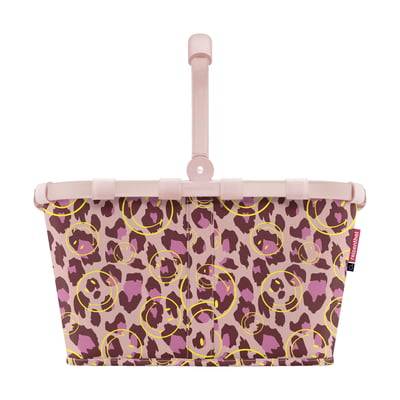 Reisenthel Carrybag Kurv - H 29 x B 48 x L 28 cm - Genanvendt polyester - Pink leo med smiley