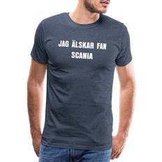 ÄLSKAR FAN SCANIA premium T-Shirt herr - heather blue / 3XL