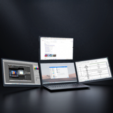 13 inch PC Dual Screen LCD Computer 2 3 4 Display Portable Foldable Laptop Monitor Extender Triple Screen Office Gaming Monitor