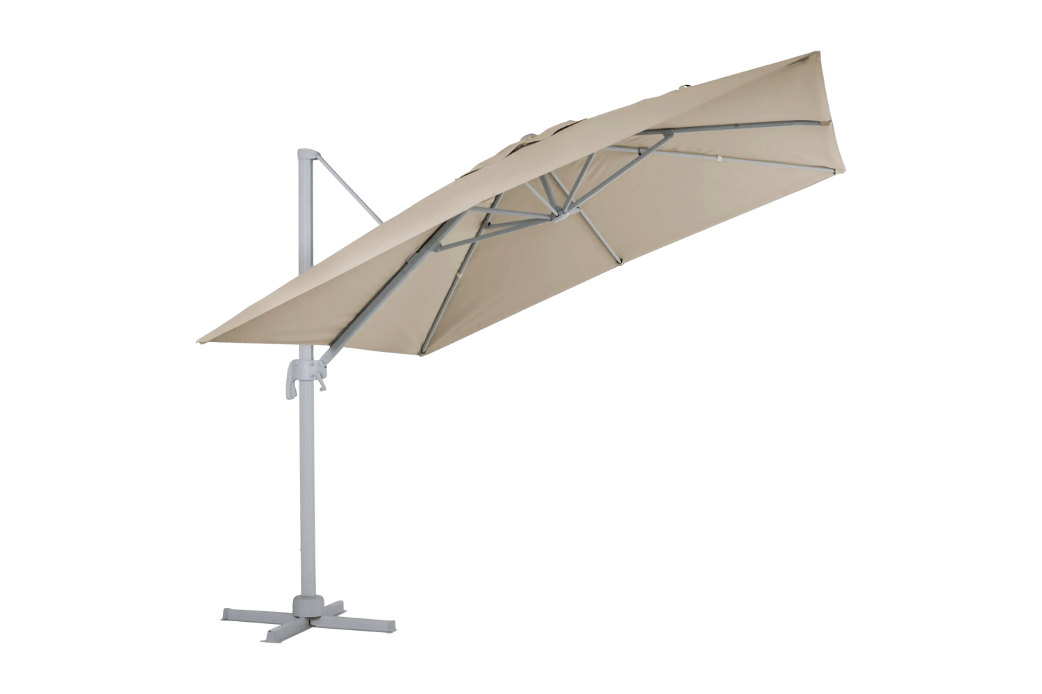 Hængeparasol 3x3 meter Grey/Khaki Lis