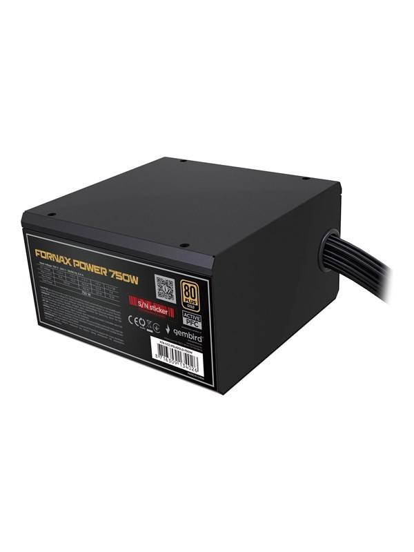Gembird CCC-PSUBRONZE-750W - power supply - 750 Watt Strömförsörjning - 750 Watt - 120 mm - ATX - 80 Plus Bronze certificate