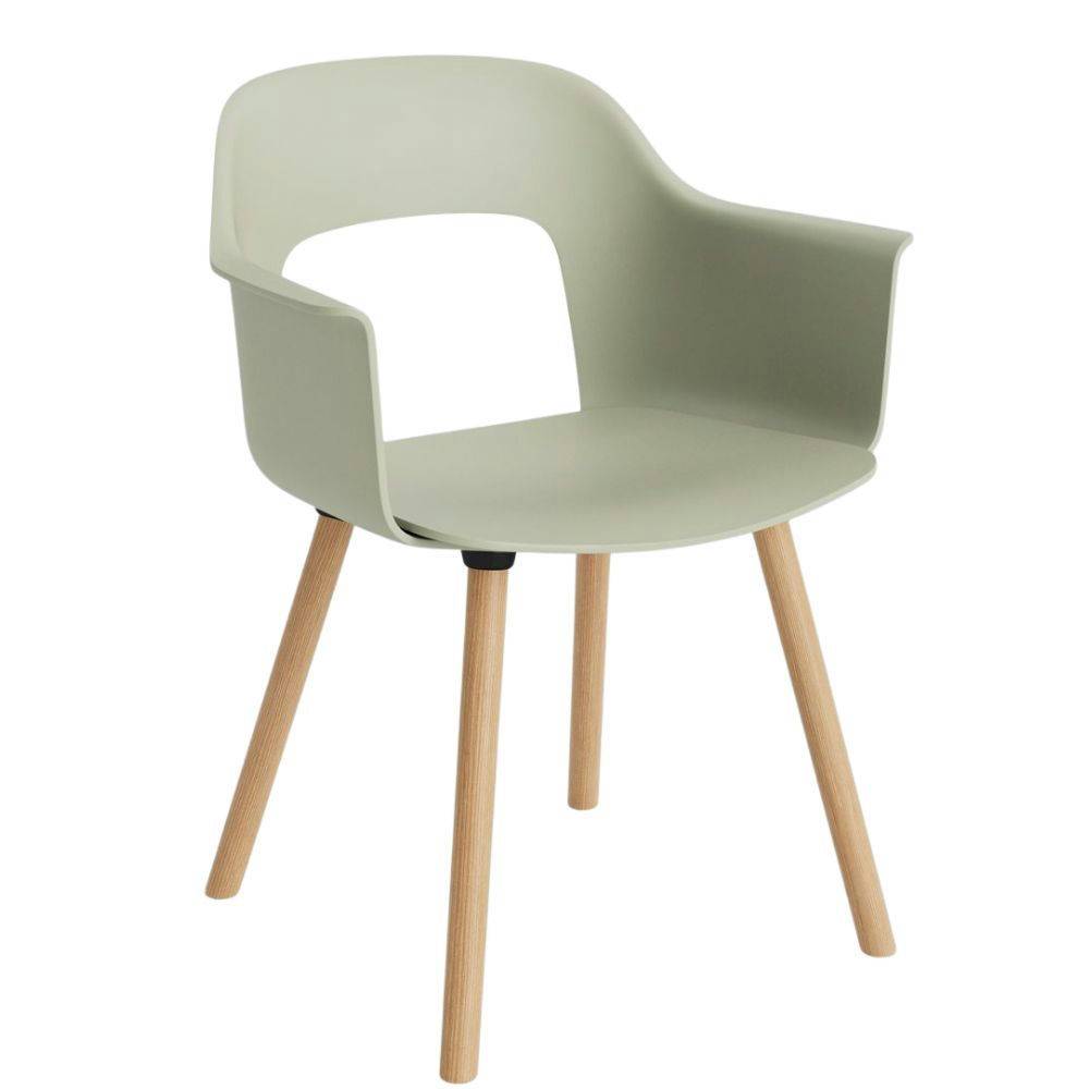 HAY Layout Armchair 221 (WB Lacquered Oak) Matstol Pastell Green