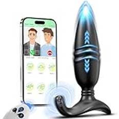 Analvibratorer för Män Sexleksaker för Par - Prostatastimulering Män Anal Plug för Män Kvinnor med 9 Rotation & Vibration, APP Fjärrkontroll Vibrator Dildo Butt Plug Erotisk Sexleksak