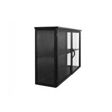 Dragør Væghængt Vitrineskab i Metal - 100x26,5x61 cm - Sort Sort