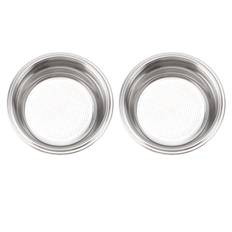 2Pcs Stainless Steel Portafilter Basket 58mm Double Layer 2 Cup Portafilter Filter Basket for