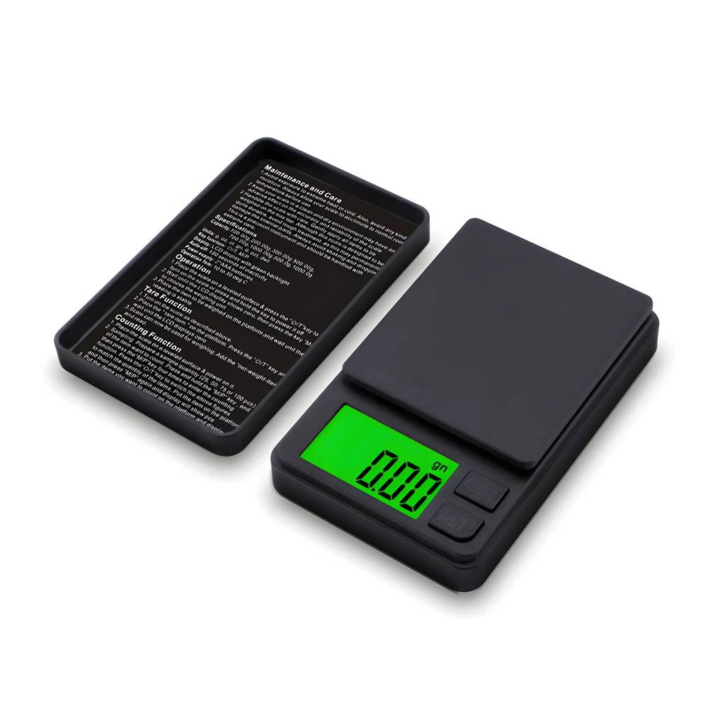 Precision Pocket Scale 1000g X 0.01g - Digital Gram, Food, Jewelry, Ounces/Grains Scale with Backlit LCD - Mini Scale for Travel