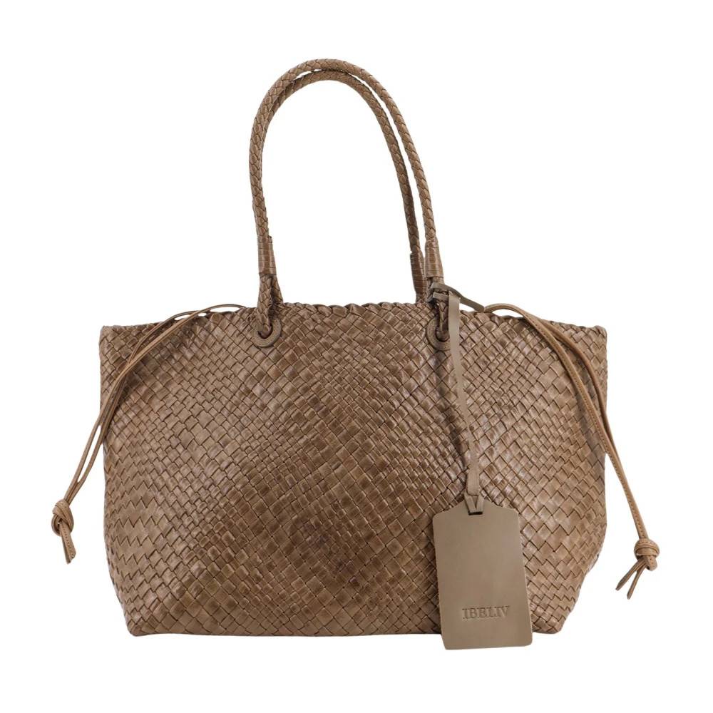 Ibeliv - Bazika Woven Leather Tote Väskor - Dam - ONE Size - Läder