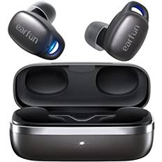 EarFun Trådlösa öronsnäckor, Free Pro 2 Bluetooth 5.2-öronsnäckor med 6 mikrofoner, QuietSmart® 40dB Hybrid ANC Bluetooth-hörlurar, stereoljud, djup bas, trådlös laddning, transparentläge för gym