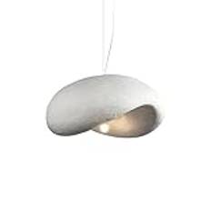 lamp Kreativitet Pendel Ht Polystyren Lampskärm Ljuskrona Lampa Justerbar Höjd Hängande Ht för Kök Ö Matsal Sovrum Vardagsrum-Grovt Porslin Vit 60X200Cm/Grovt lamp