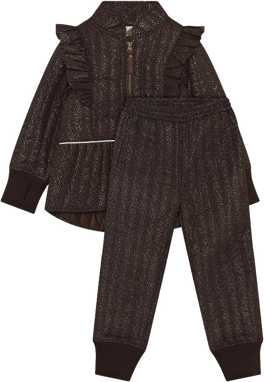 En Fant Thermal Set W. Glitter Stl. 92 unisex - Termojackor Från Magasin - Coffee Bean (92)
