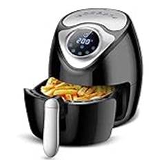 Air Fryer, 4,5 L Intelligent hushålls oljefri elektrisk luftfritös, 360° luftcirkulationsuppvärmning Non Stick Pan, Multifunktion Chip Fryer Miniugn, Hälsosam oljefri eller låg fetthalt matlagning,